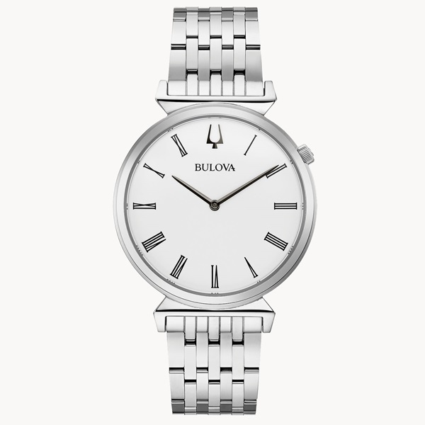 Bulova Silver Steel Strap Watch- 96A232
