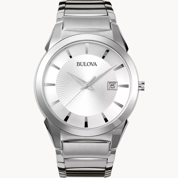 Bulova Silver Steel Strap Watch- 96B015