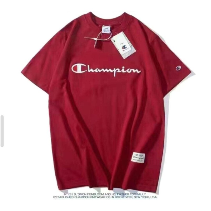 Men's Casual Champion T-Shirt- Wine