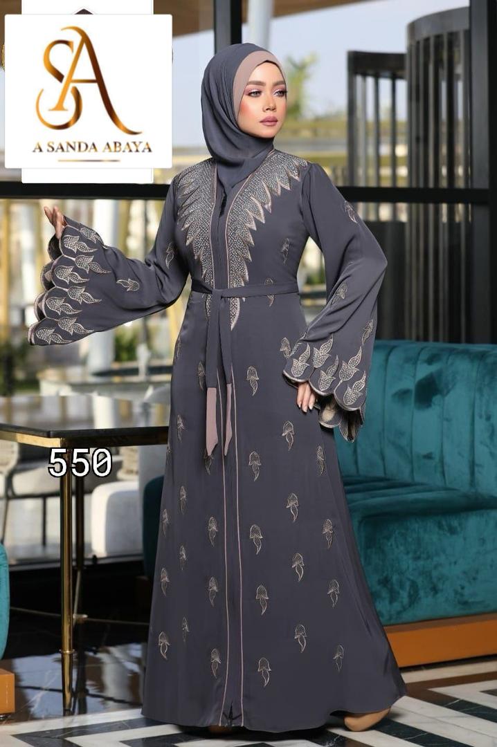 Trendy and Elegant Abaya- Grey