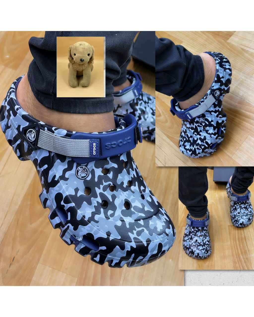 Casual Crocs Slip Ons- Navy Sling Back