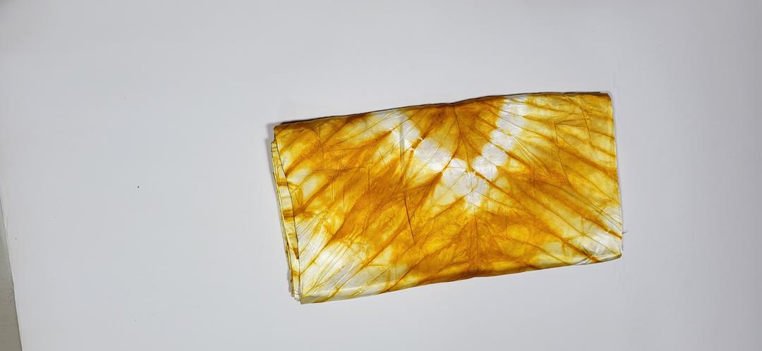 1- tone Adire Silk- Yellow 05