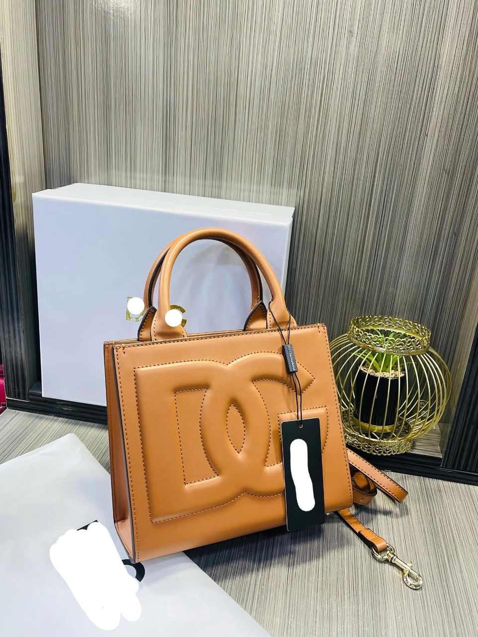 D&G Luxury Leather Bag- Brown