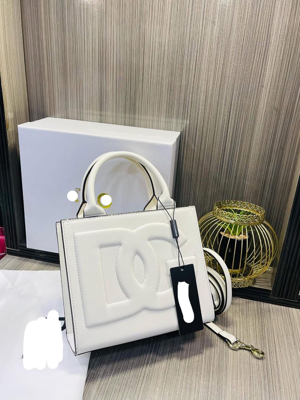 D&G Luxury Leather Bag- White