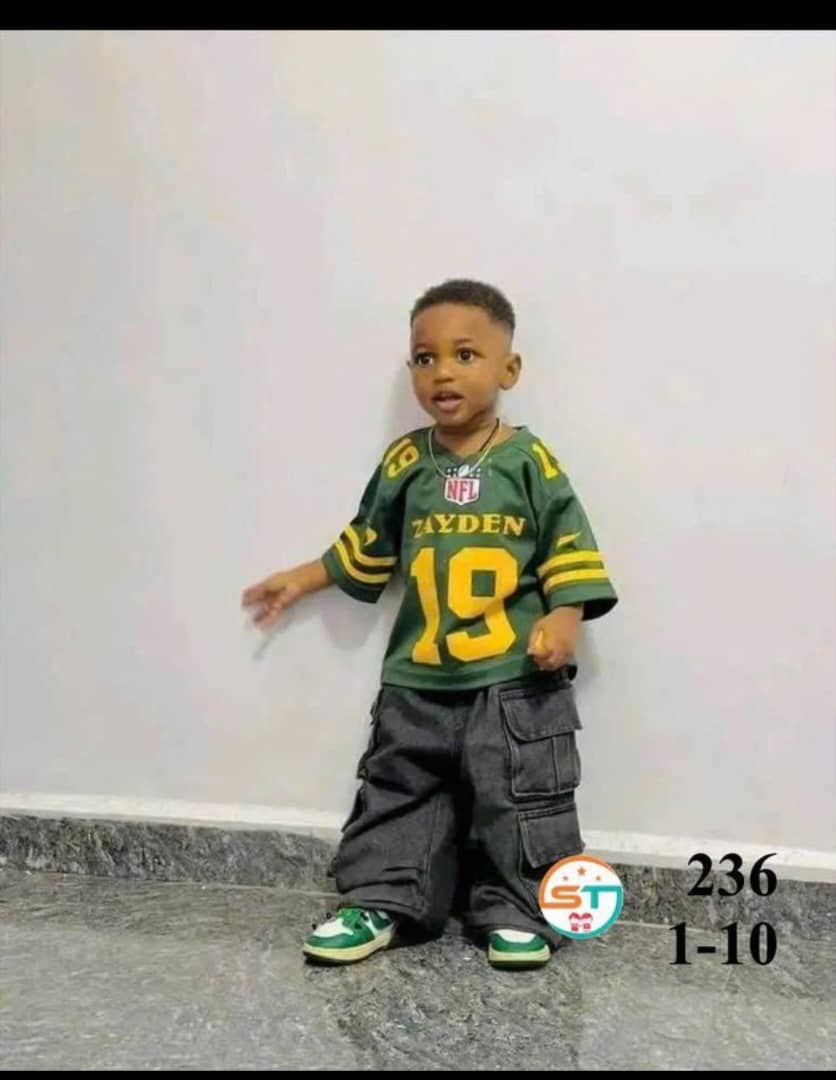 Kids Soccer Tee And A Baggy Denim