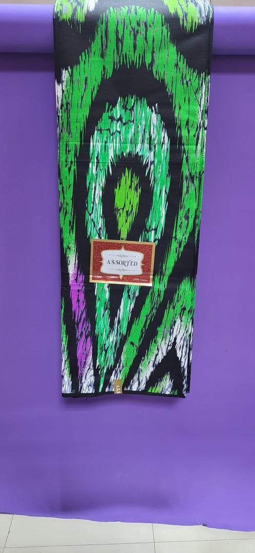 Assorted Pure Cotton Ankara Fabric- Green