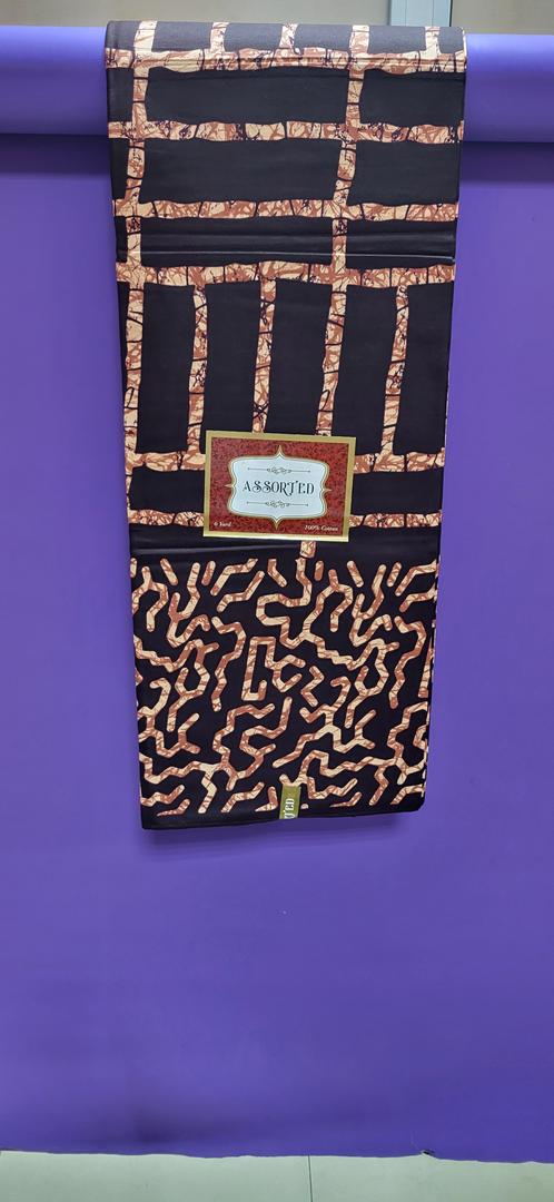 Brown Assorted Pure Cotton Ankara Fabric 07