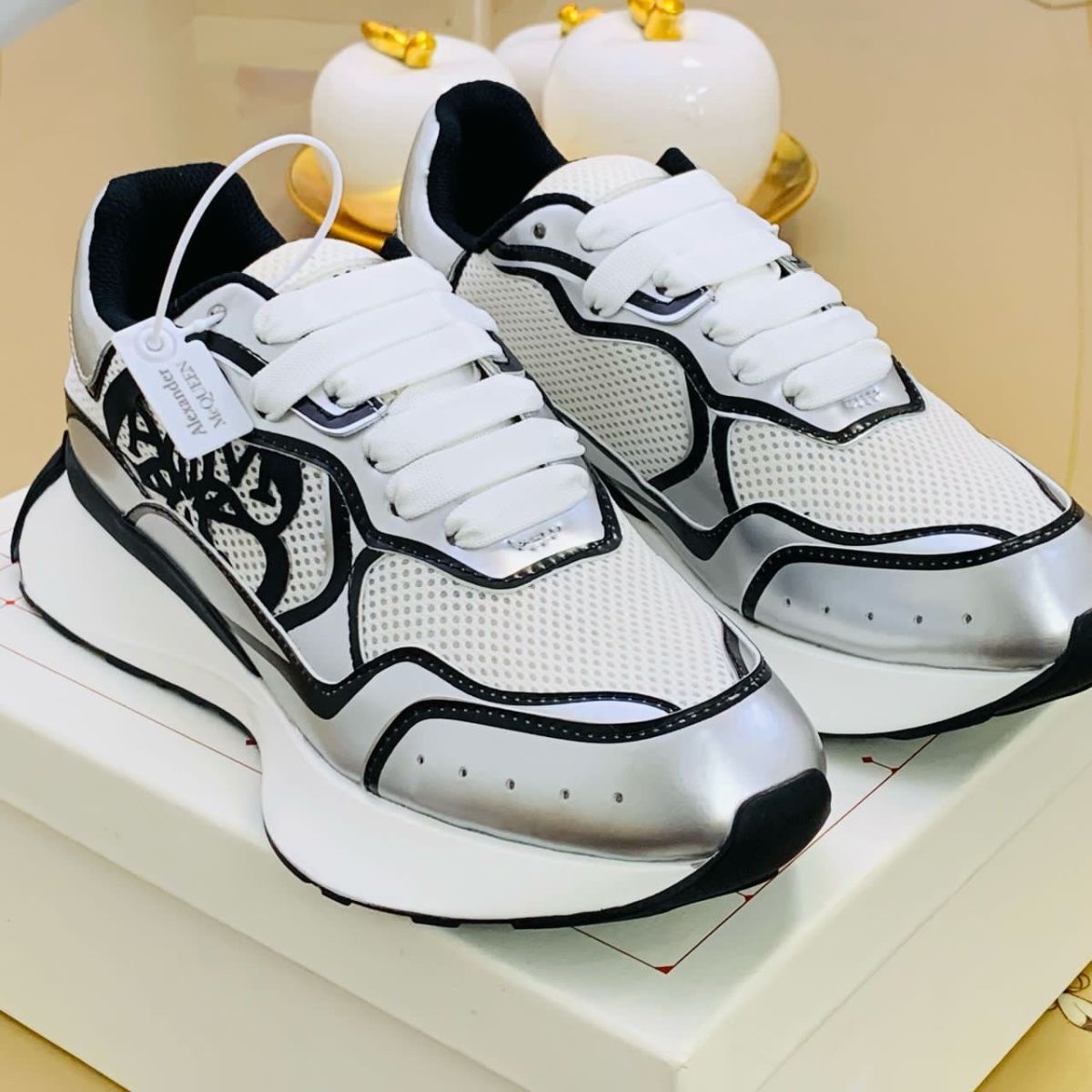 Alexandra McQueen Lace Up Sneakers