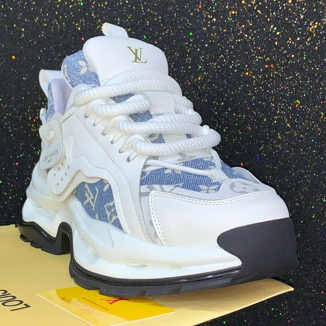 Lv Lace Up White Sneakers