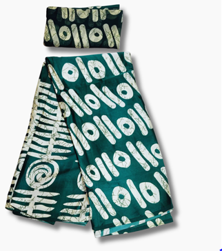 Silk and Chiffon Fabric 21- Green