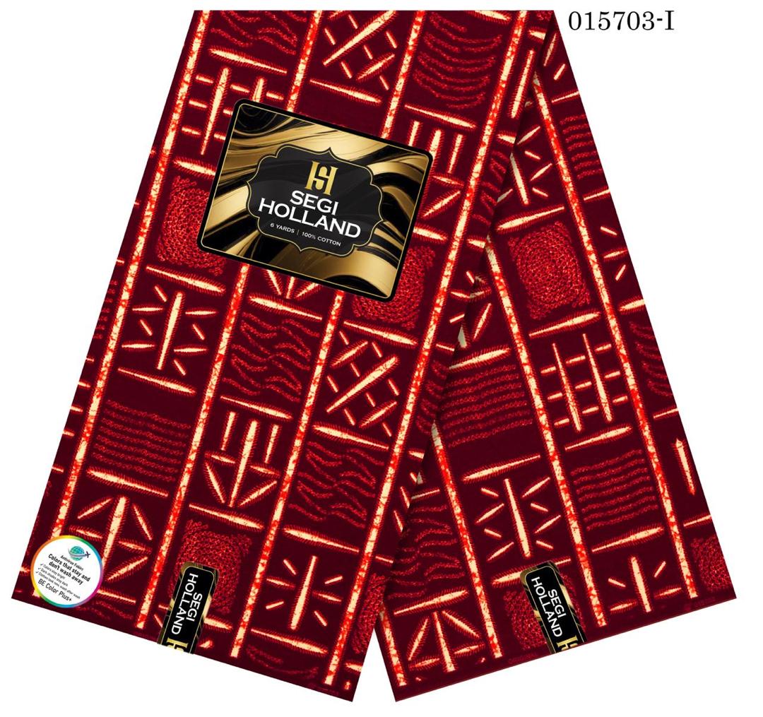 Segi Holland Pure Cotton Ankara fabric 49-Wine
