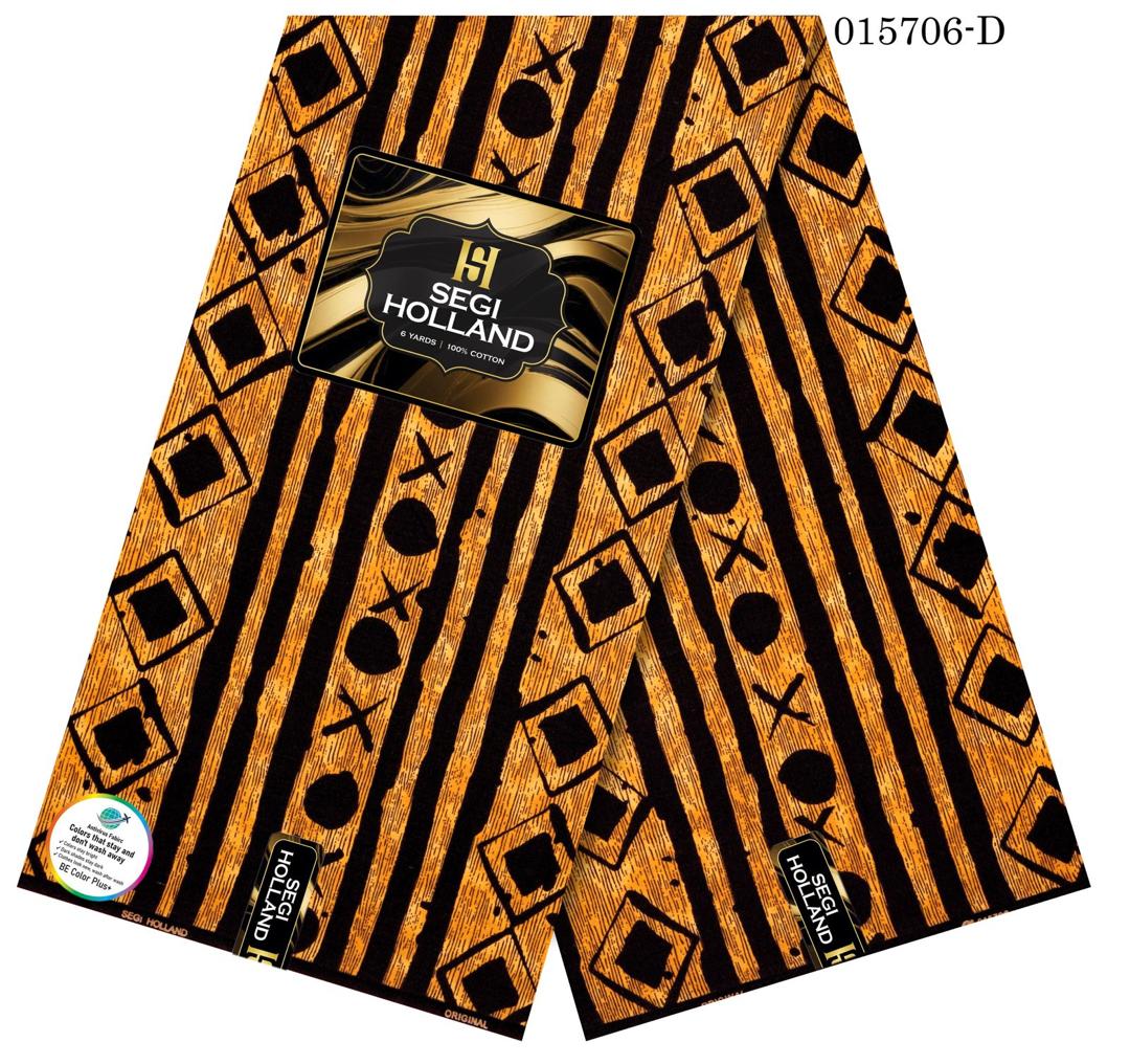 Segi Holland Pure Cotton Ankara fabric 40- Brown