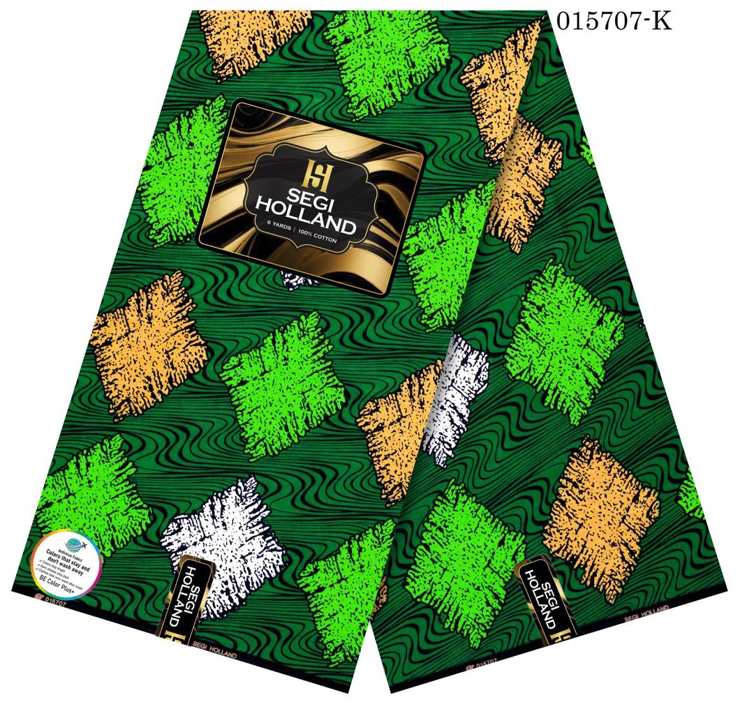 Segi Holland Pure Cotton Ankara fabric 43- Green