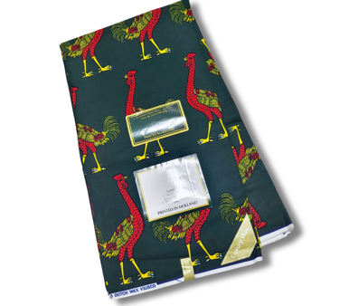 Dutch Hollandaise Wax Fabric 16- Green