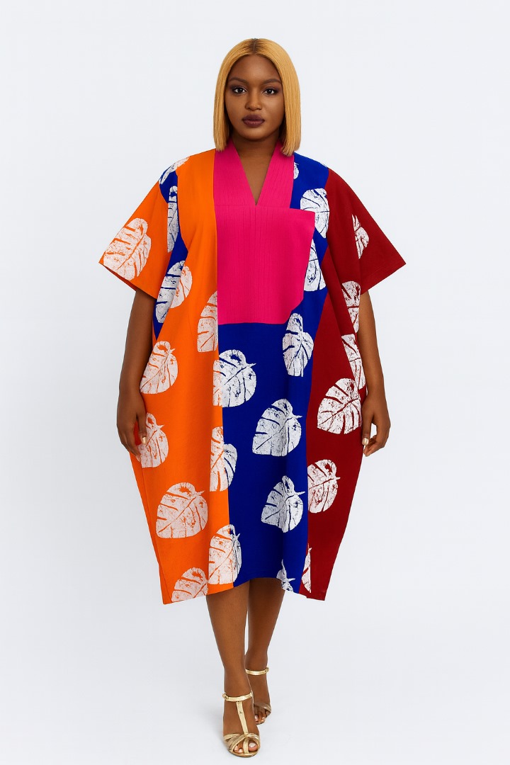 Kaima Pink Ankara Ready to Wear Dress