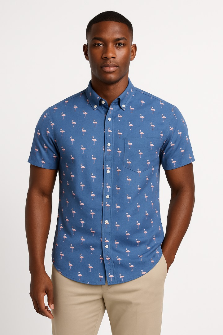 Men's Casual Shirt-Blue