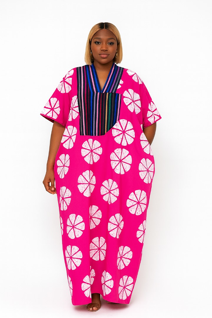 The Zainab Pink Ankara Free Dress