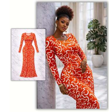 Colorful Mesh Dress