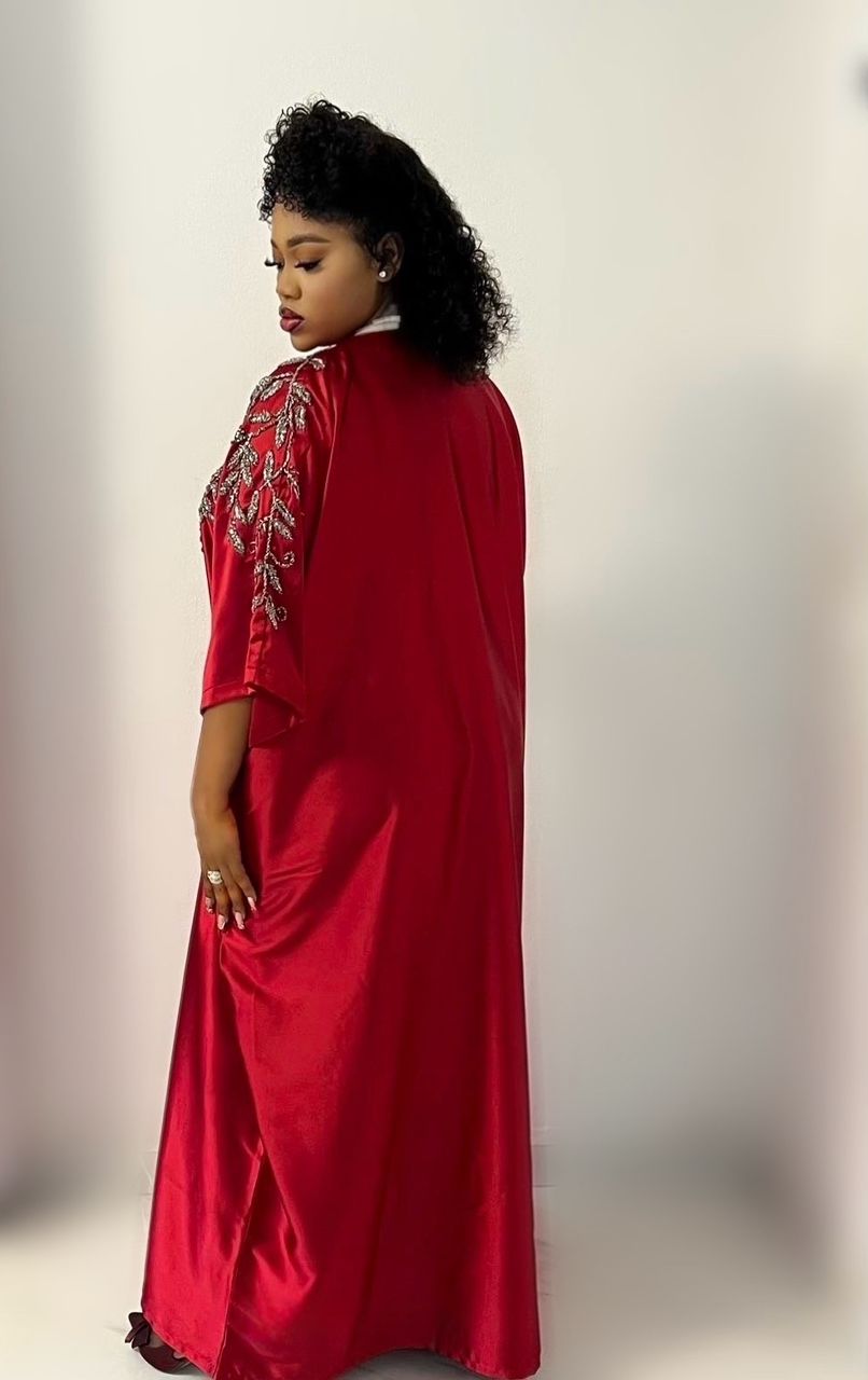 Red Silk Long Dress