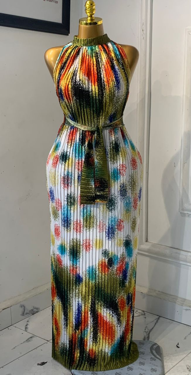 Colorful Sunray Maxi Dress