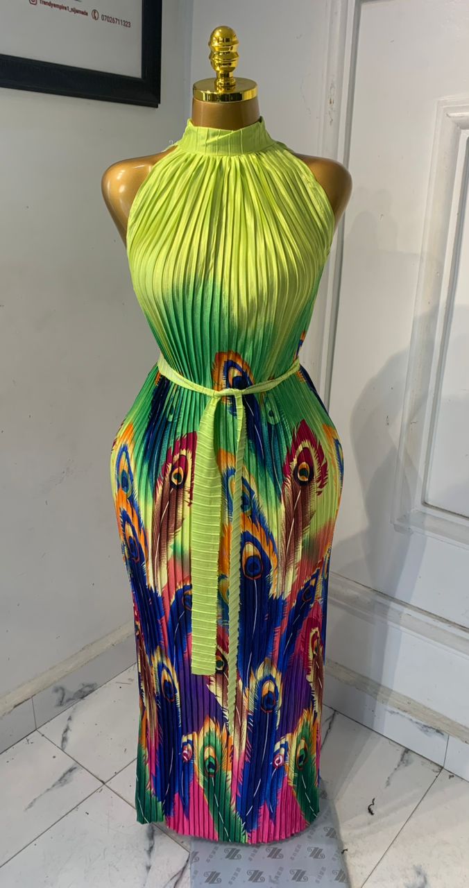 Colorful Sunray Maxi Dress