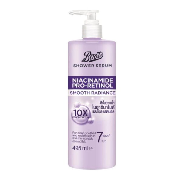 Boots Niacinamide Pro Retinol Smooth Shower Serum – 495ml