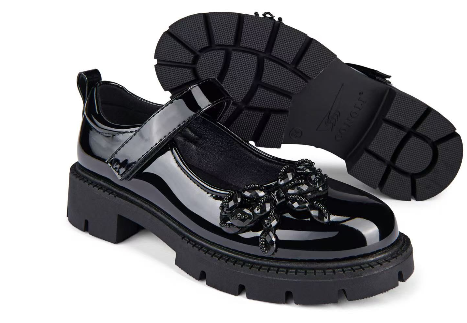 Girls' patent leather school shoes