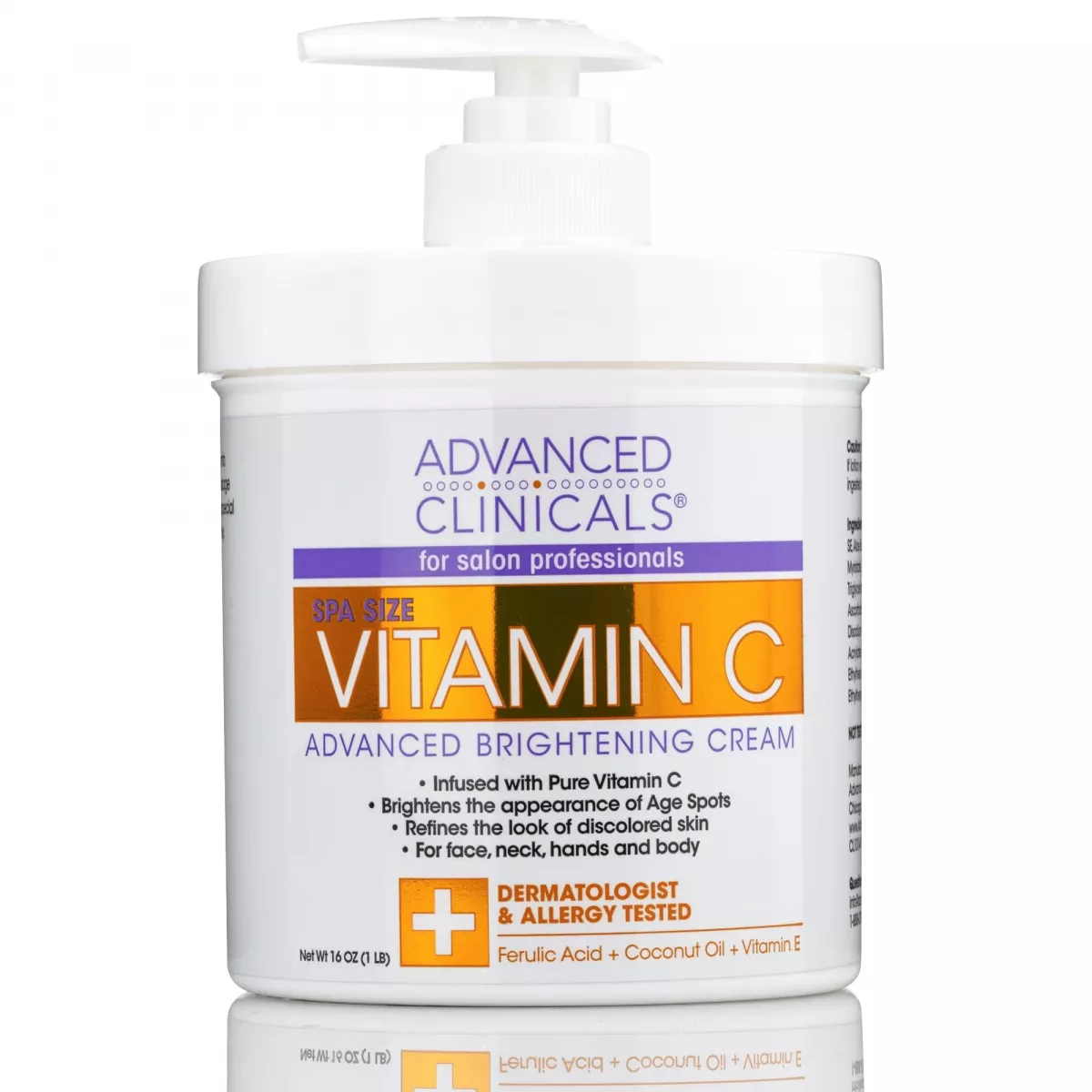 Advanced Clinicals Vitamin C Brightening Cream 454g
