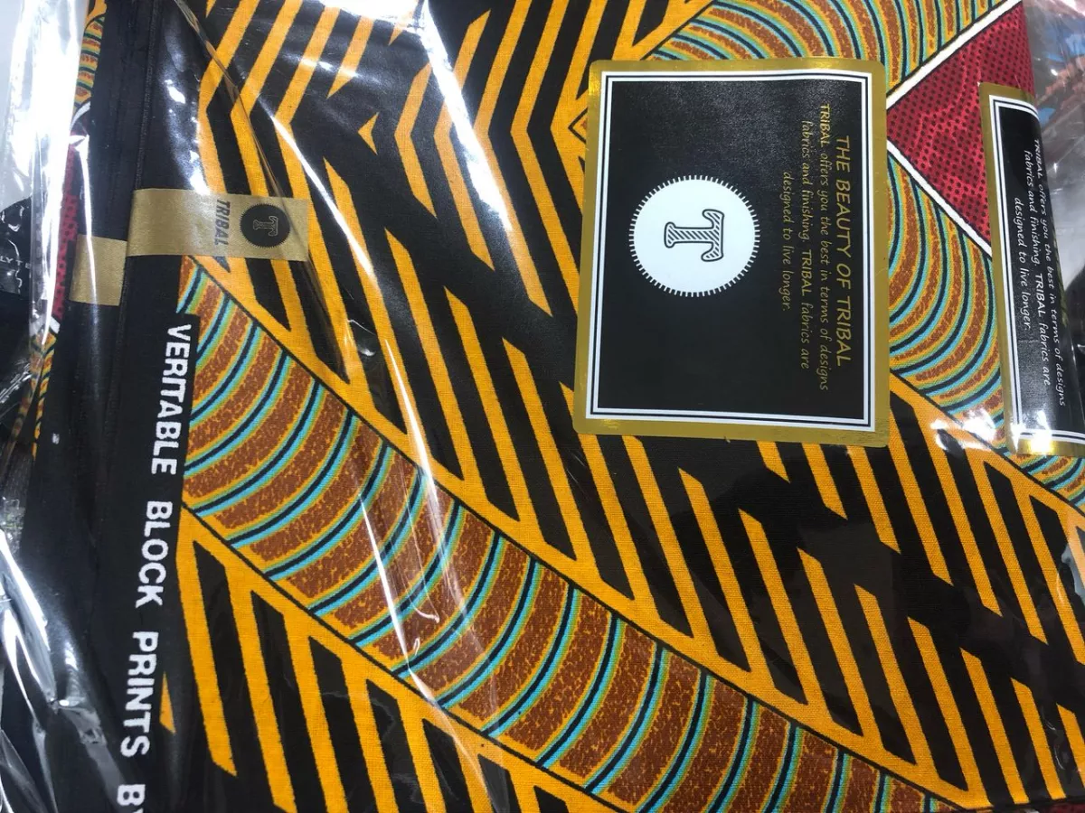 Tribal Wax Cotton Ankara Fabric 50- Red/Yellow
