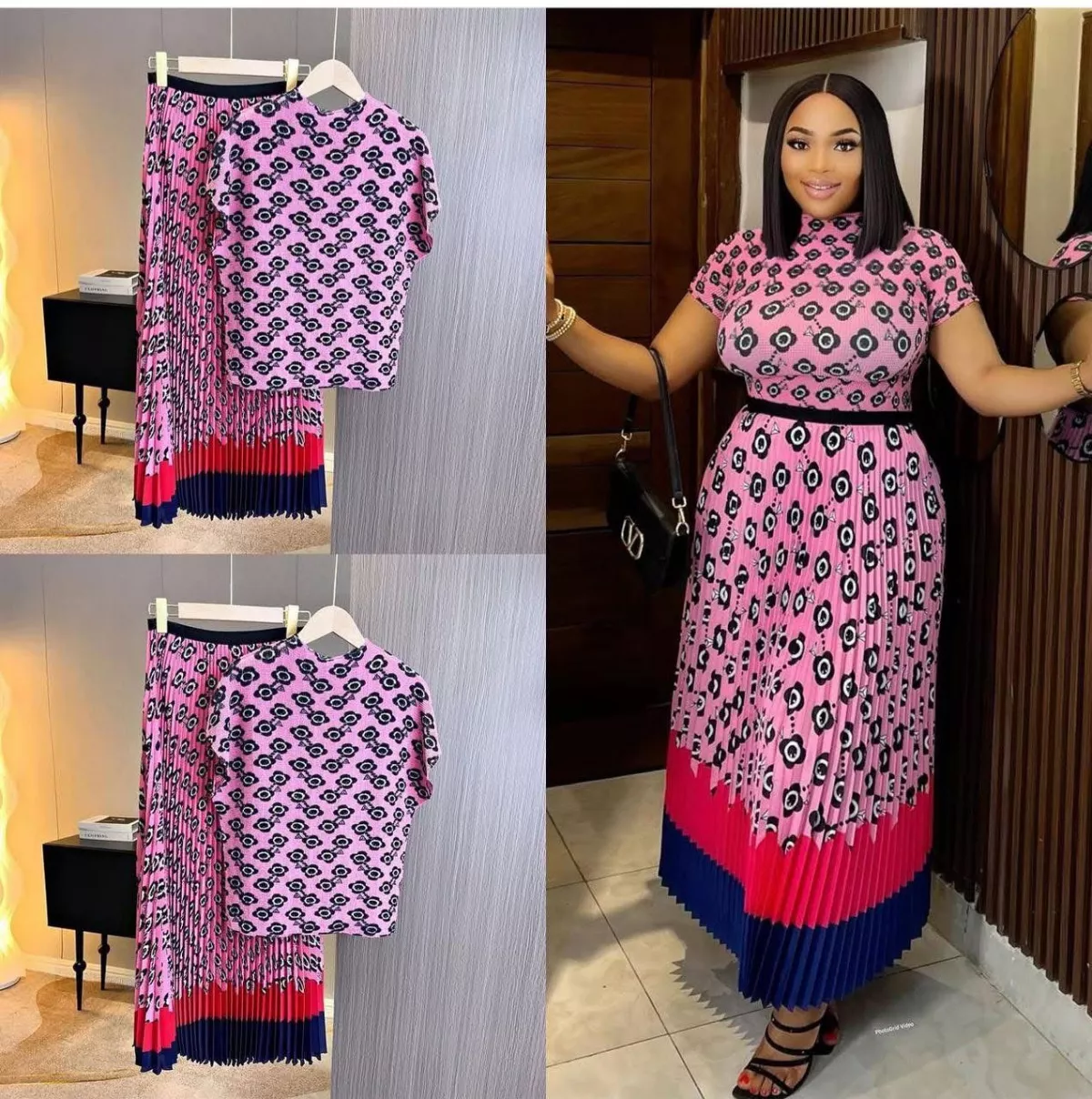 Ladies Pleated Two Piece