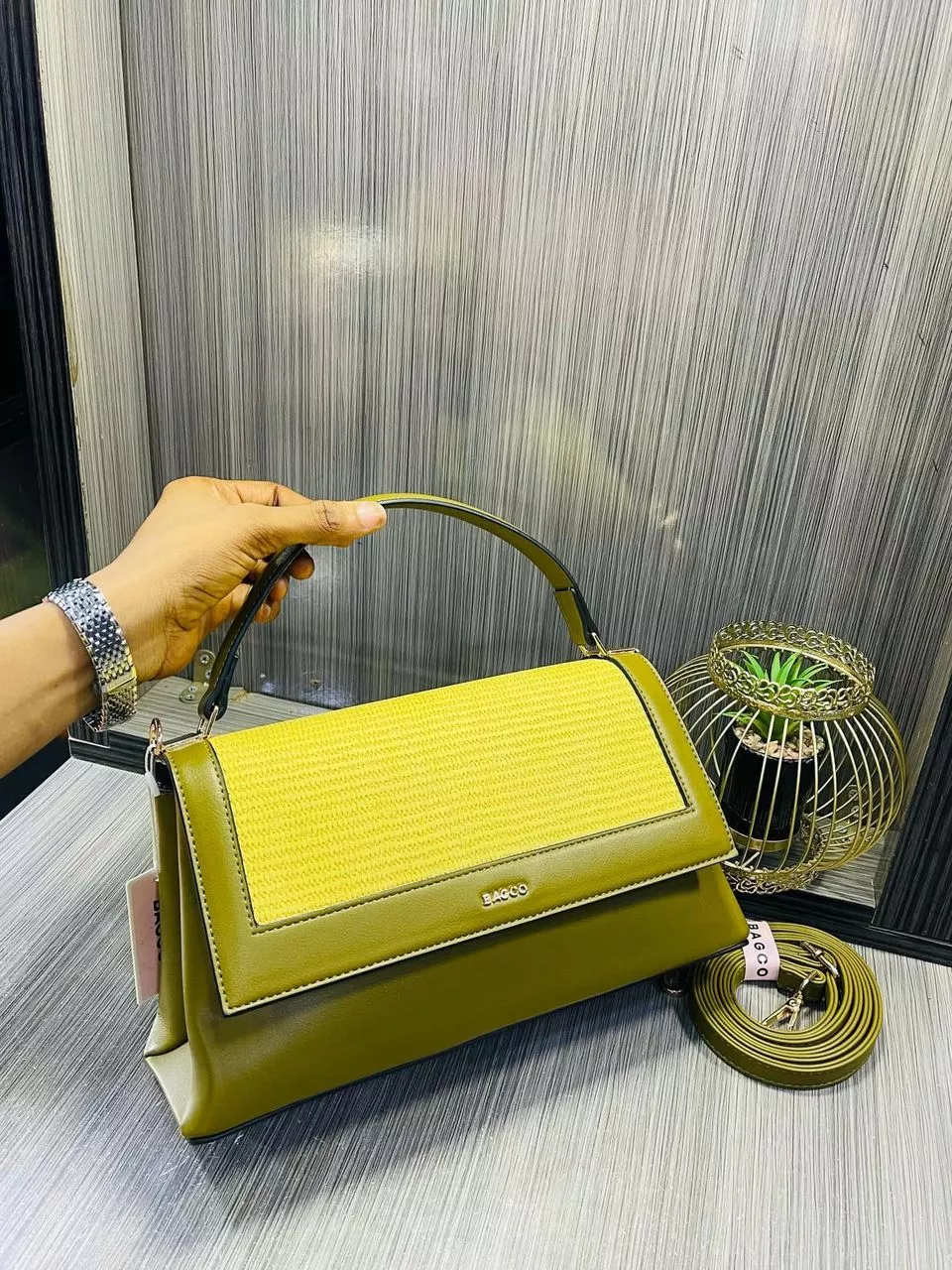 Yellow Leather Handbag