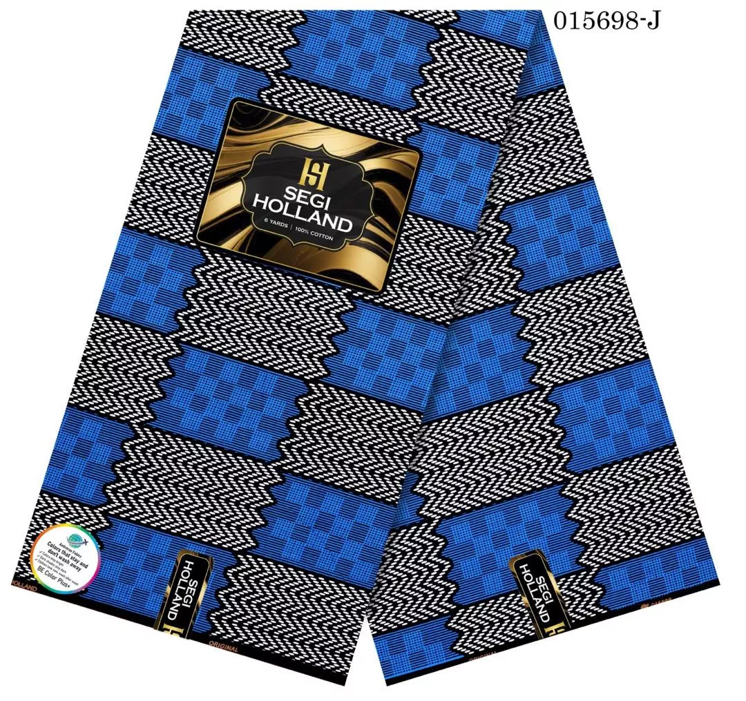 Segi Holland Pure Cotton Ankara fabric 32- Blue