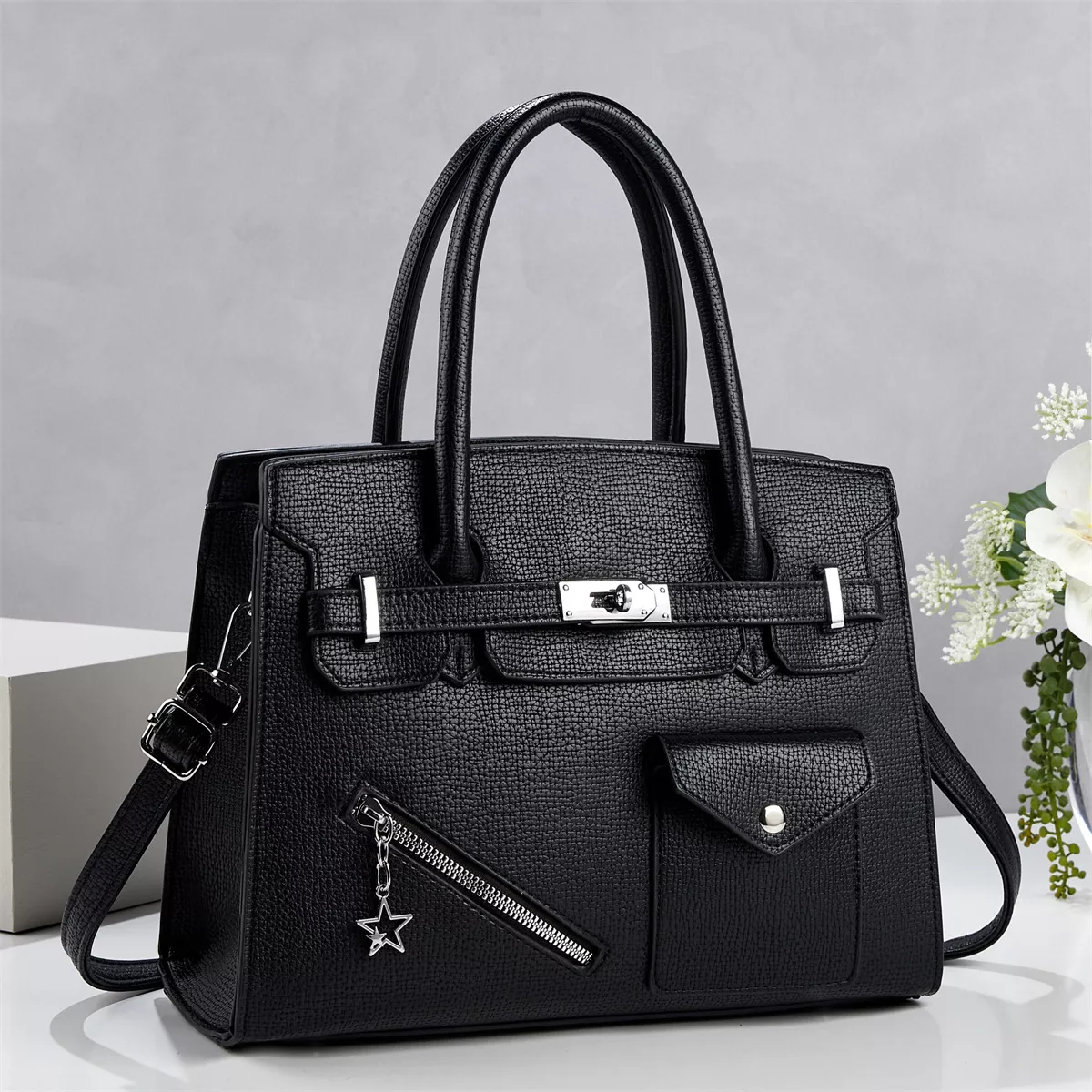 Ladies Leather Midi Handbag