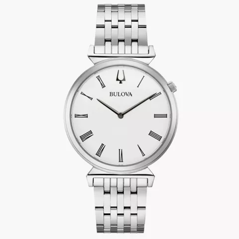 Bulova Silver Steel Strap Watch- 96A232