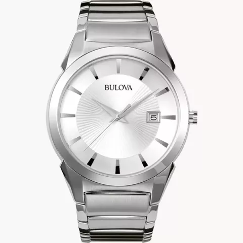 Bulova Silver Steel Strap Watch- 96B015