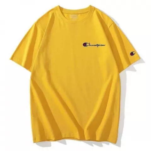 Men's Casual Champion T-shirt- Yellow