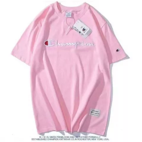 Men's Casual Champion T-shirt- Pink