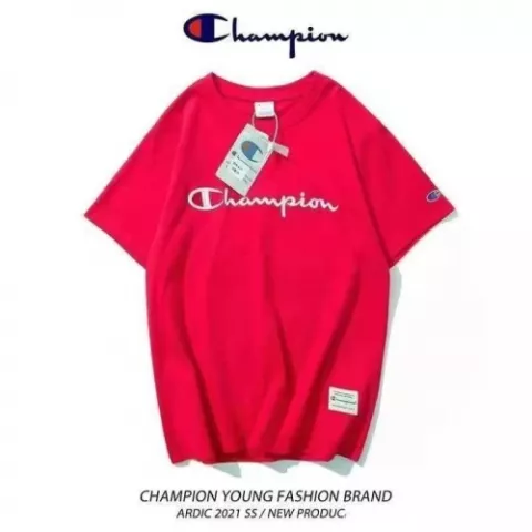 Men's Casual Champion T-Shirt- Red