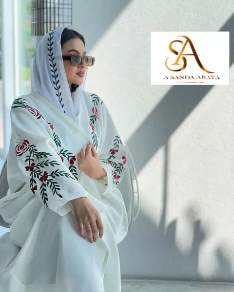 Royal Elegance Abaya- White