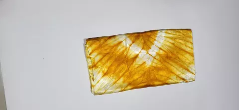 1- tone Adire Silk- Yellow 05