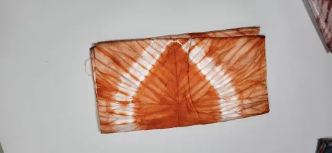 1- tone Adire Silk- Orange 03