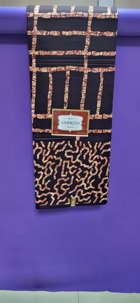 Brown Assorted Pure Cotton Ankara Fabric 07