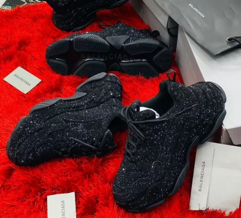 Balenciaga Doted Lace Up Sneakers