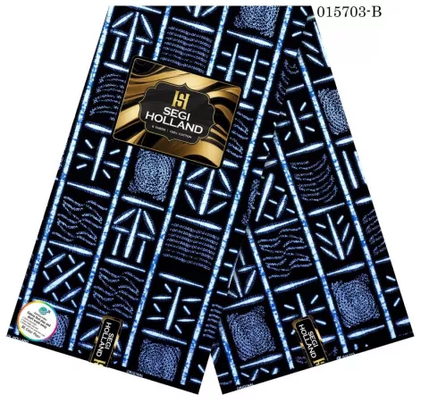 Segi Holland Pure Cotton Ankara fabric 33- Blue