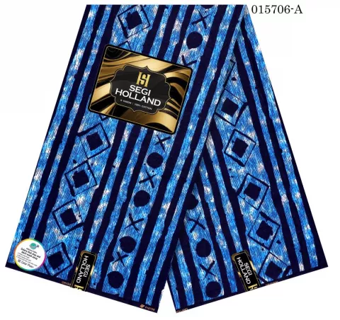 Segi Holland Pure Cotton Ankara fabric 35- Blue