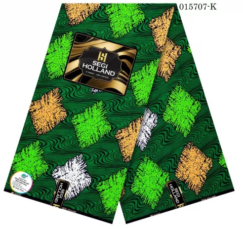 Segi Holland Pure Cotton Ankara fabric 43- Green