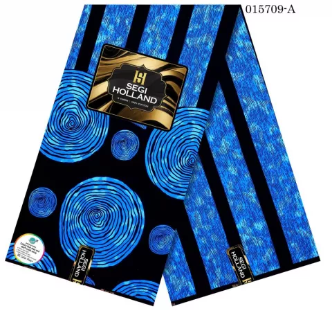 Segi Holland Pure Cotton Ankara fabric 34- Blue