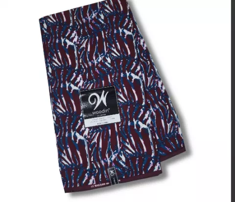 Woodin Fabric 52- Blue/Wine