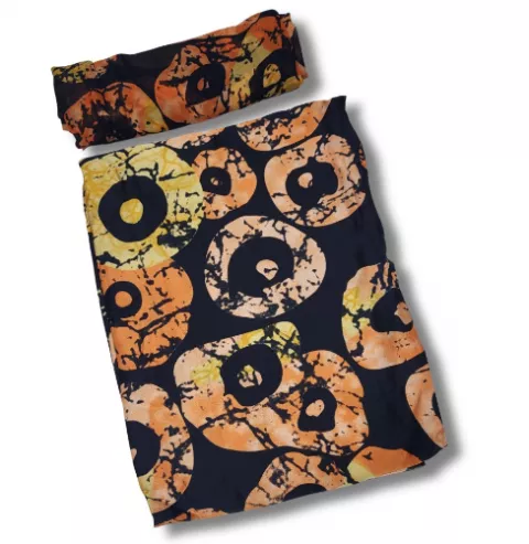 Silk and Chiffon Fabric 49- Brown