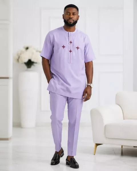 Stylish Lavender Men's 2 Piece Senator Ready to Wear